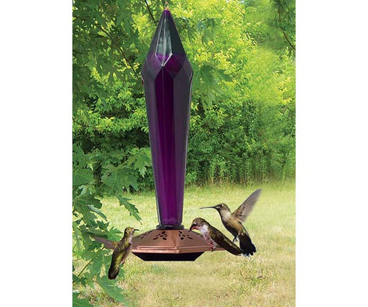 Faceted Amethyst Hummingbird Feeder